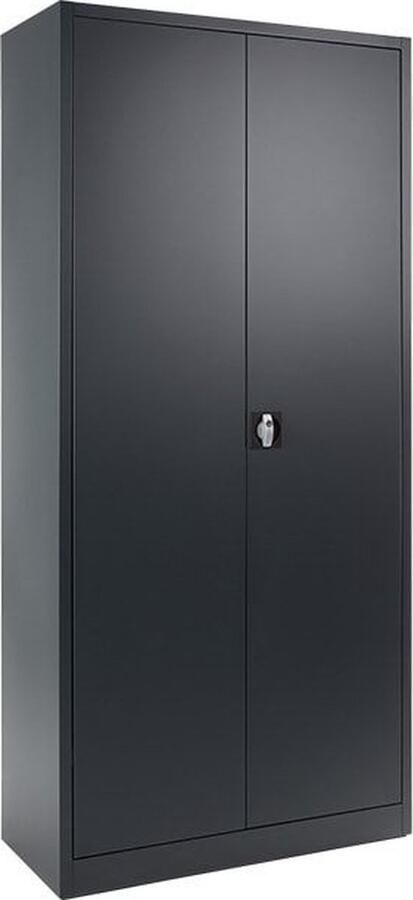 Offeco Archiefkast Klapdeurkast Dossierkast kantoorkast Antraciet Archiefkast Met Slot 200 x 100 x 40 cm