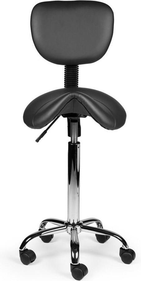 Zadelkruk Nederland Zadelkruk Rugleuning Hoog Zwart Zithoogte verstelbaar tussen 70-84cm zadelkruk op wielen in hoogte verstelbaar kruk op wielen Zadelstoel ergonomische werkkruk tekenkruk kappersfiets