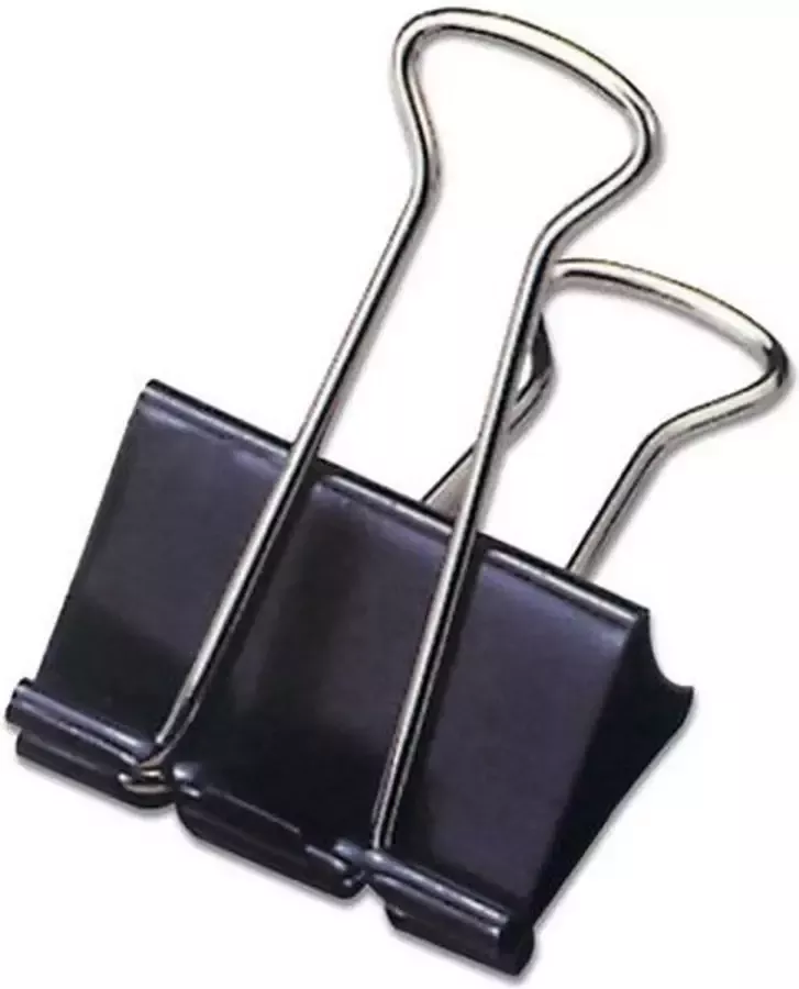 Office Papierklemmen foldback 41mm zwart 24 stuks