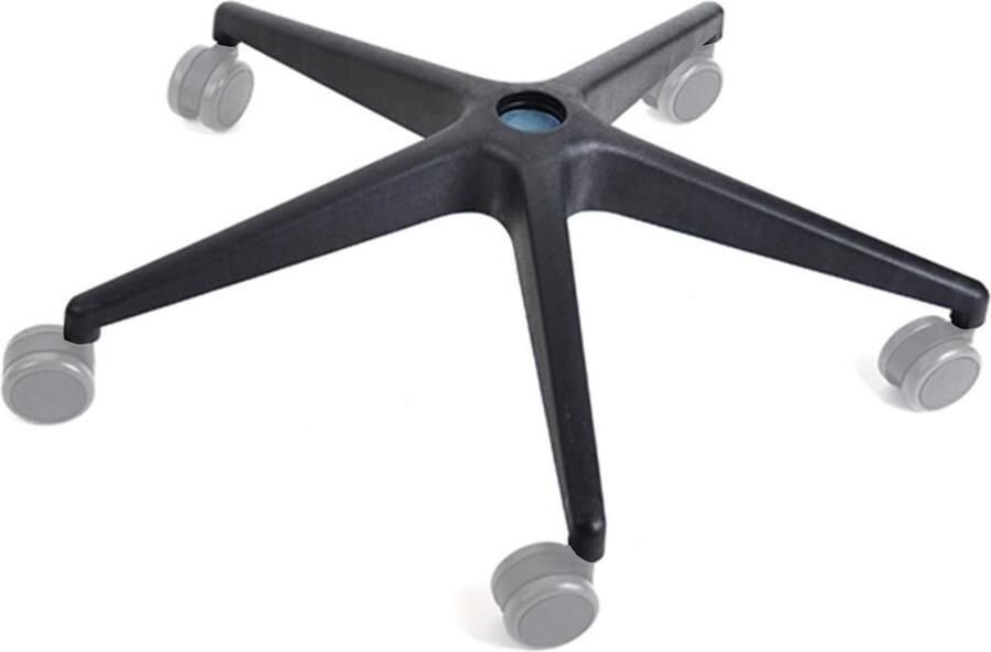 OfficeWorld Range Onderstel voor bureaustoel stabiele voet draaistoel onderdelen draaivoet belastbaar tot 160 kg (kunststof zwart 50 mm gasdrukveer 11 mm pin) OfficeWorld