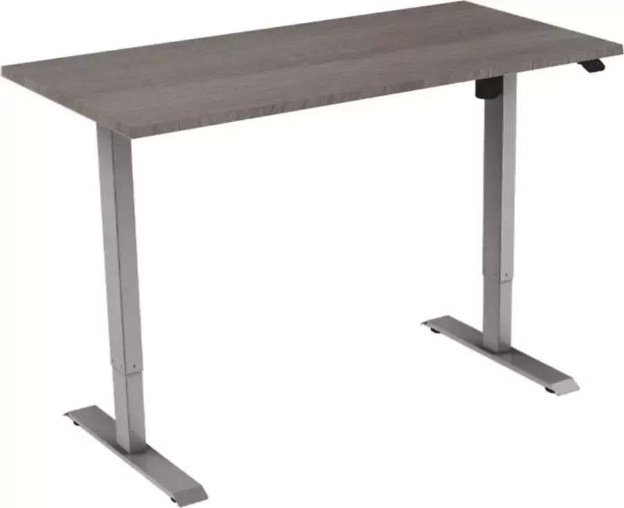 Officetopper Elektrisch zit-sta bureau Basic 160 Logan Grijs