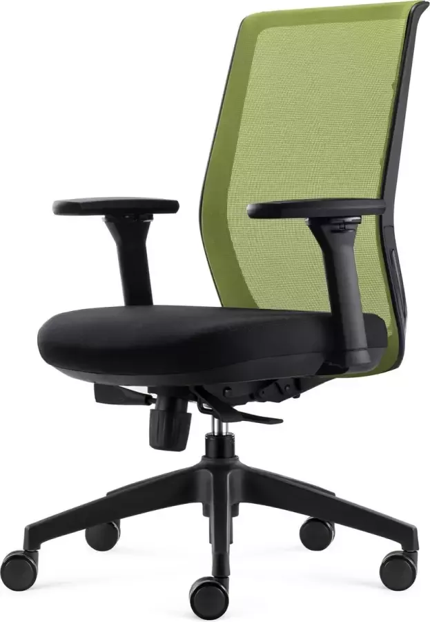 Offisk Alfa green black Bureaustoel Ergonomisch ARBO gecertificeerd veel instelopties