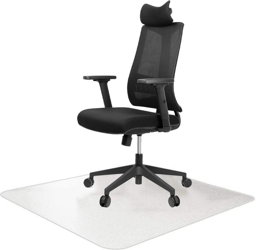 OFMOTRA Bureaustoelmat PVC 90 x 120cm Vloermat Bureaustoel Voor harde vloeren Vloerbeschermer Beschermt Transparant antislip