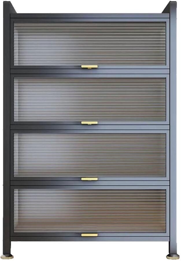 OFMOTRA Keukenkast Staand Magnetronkast Ovenkast Magnetronrek Apothekerskast Keukenkast Organizer Kast Rek Beugel Boekenkasten Woonkamerkasten met 5 planken Grijs