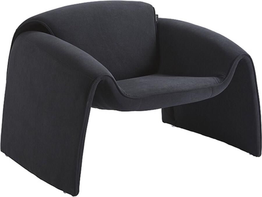 Ohno Kingston Moderne Loungestoel Zwart Super Zacht Materiaal