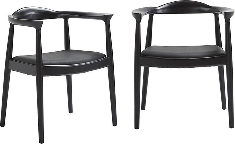 Ohno Furniture Lahti Houten Eetkamerstoel Zwart