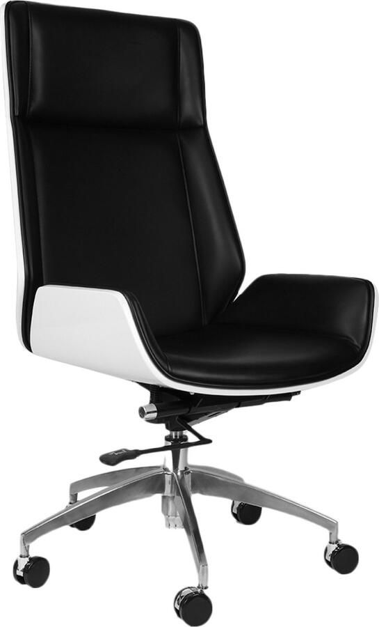 Ohno Furniture OHNO Rotterdam Bureaustoel Zwart Wit Verstelbaar Draaibaar