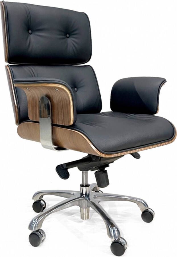 Ohno Furniture Oslo Bureaustoel stoel bureaustoel kantoormeubels kantoorstoel Zwart Walnoothout