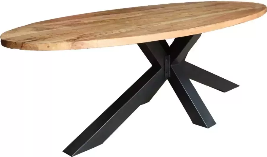 Old Inn Wonen Old Inn Eetkamertafel Ovaal Mango met Spinpoot 220x110 - Foto 1