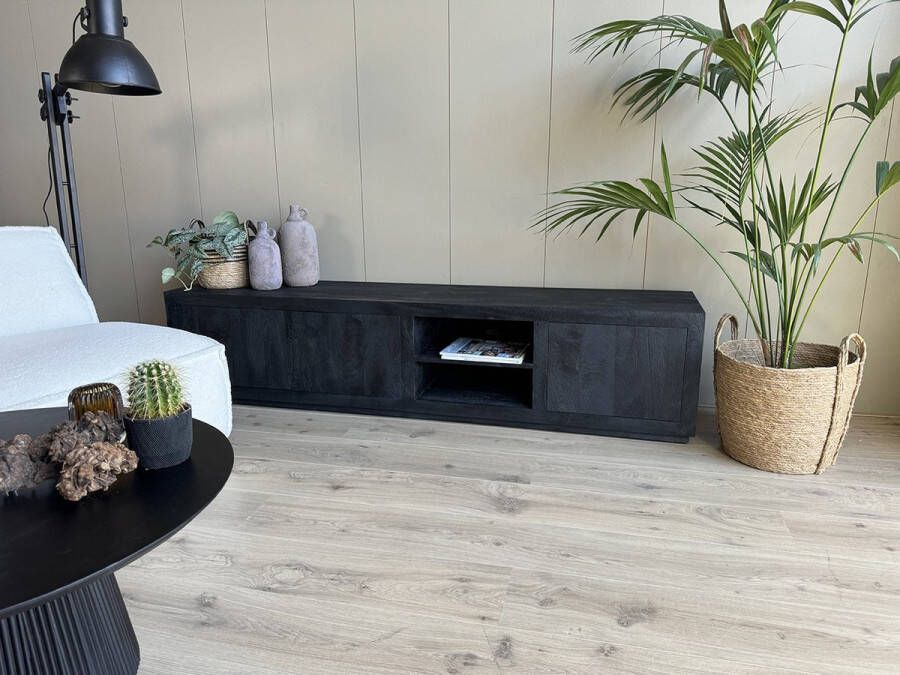 Old Inn Wonen Old Inn Tv meubel Nelson zwart 200cm - Foto 2