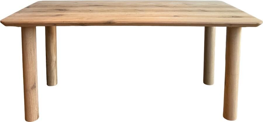 Old Inn Wonen Old Inn Eetkamertafel Edam eiken facet met hoekpoten 180x90cm