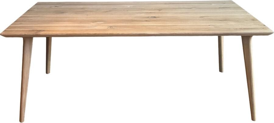 Old Inn Wonen Old Inn Eetkamertafel Elfi eiken facet rechthoek met hoekpoten 200x100cm