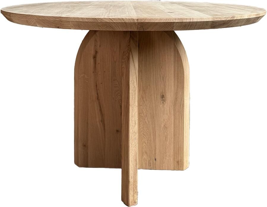 Old Inn Wonen Old Inn Eetkamertafel Evy eiken rond facet 120cm