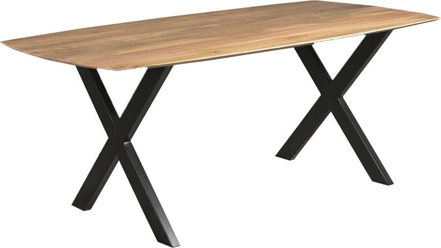 Old Inn Wonen Old Inn Eetkamertafel Mango Deens ovaal 200x100cm met X poot