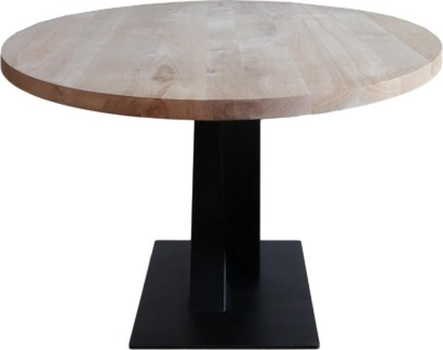 Old Inn Wonen Old Inn Eetkamertafel Ovaal Almond Onbehandeld Eikenhout V-Poot 280x120cm