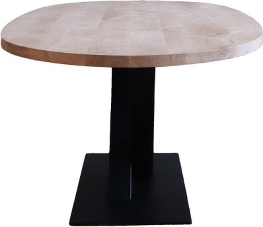 Old Inn Wonen Old Inn Eetkamertafel Ovaal Broad Onbehandeld Eikenhout V-Poot 280x120cm
