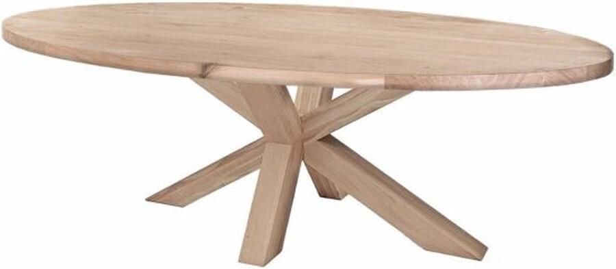 Old Inn Wonen Old Inn Eettafel Eiken Ovaal 260x110cm met eiken spinpoot