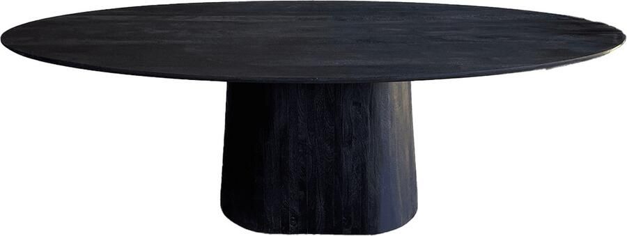 Old Inn Wonen Old Inn Eetkamertafel Oslo ovaal Zwart 240cm