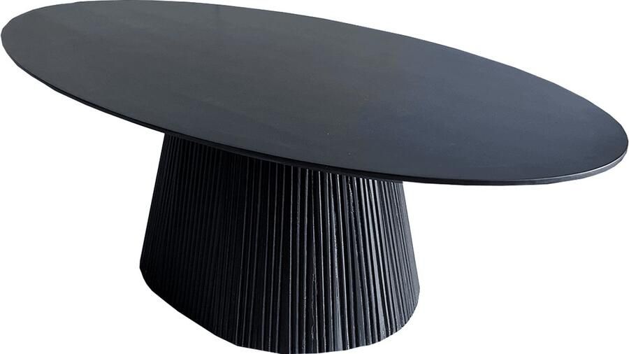 Old Inn Wonen Old Inn Flash Sale Salontafel Rome Zwart ovaal