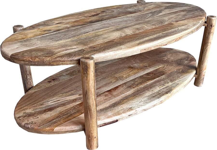 Old Inn Wonen Old Inn Mango salontafel naturel Ovaal