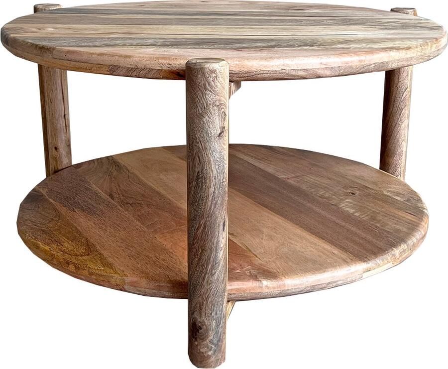 Old Inn Wonen Old Inn Mango salontafel naturel rond 75 cm
