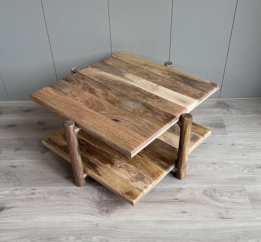 Old Inn Wonen Old Inn Mango salontafel naturel vierkant