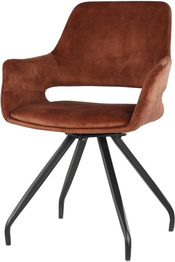 Old Inn Wonen Old Inn SALE Eetkamerstoel Capp Koper Velvet Set Van 2