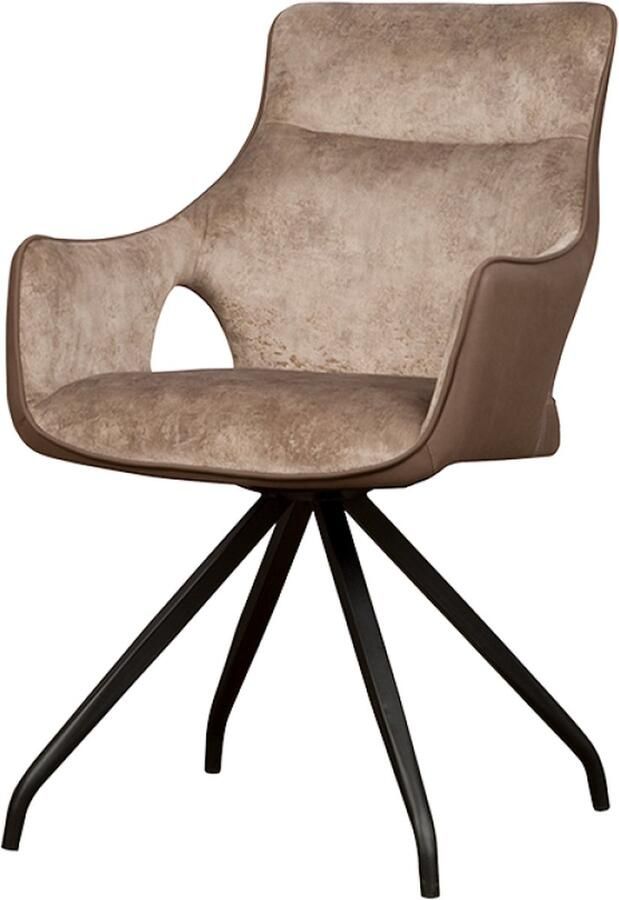 Old Inn Wonen Old Inn SALE Nola Armstoel Bruin (draaibaar)