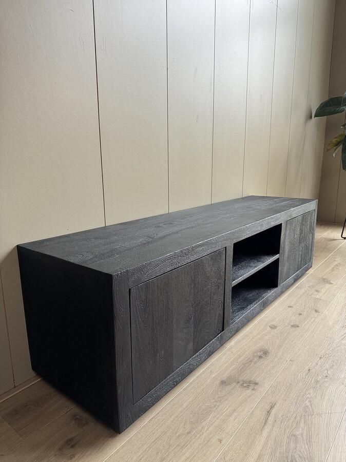 Old Inn Wonen Old Inn Tv meubel Nelson zwart 160cm