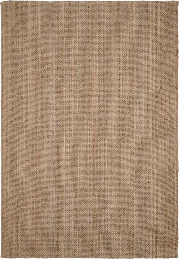 Omid Home Vloerkleed natuurlijke jute in neutrale tinten glad geweven naturel 120x180 cm incl Ondertapijt met antislipstrip 165x235cm
