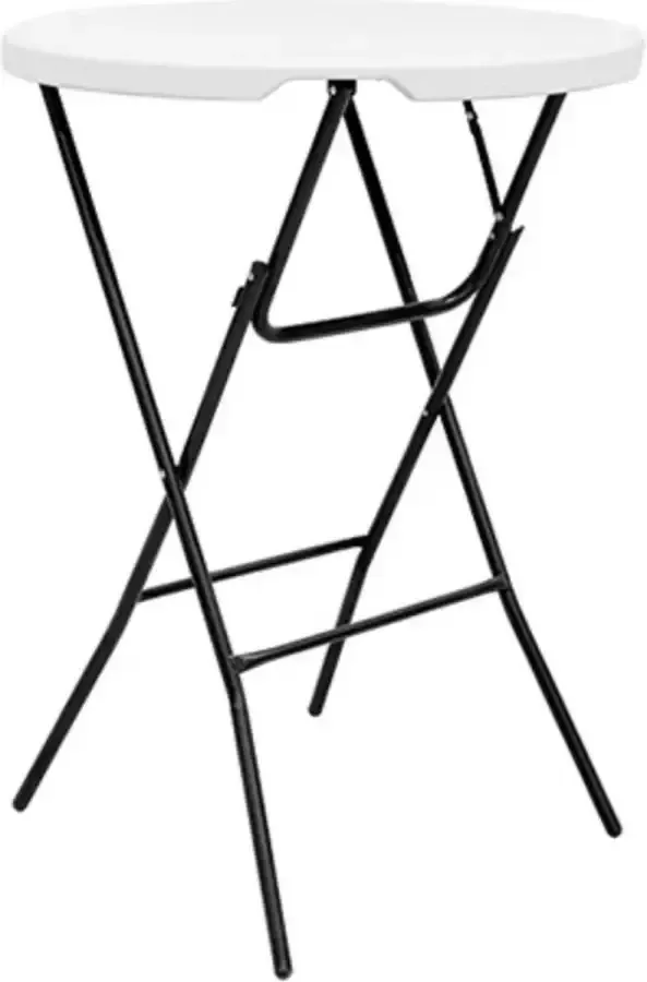 Omid Home Stevige Statafels Partytafel Robuust en Weersbestendig Inklapbaar 80cm x 110cm Feest Wit zwart