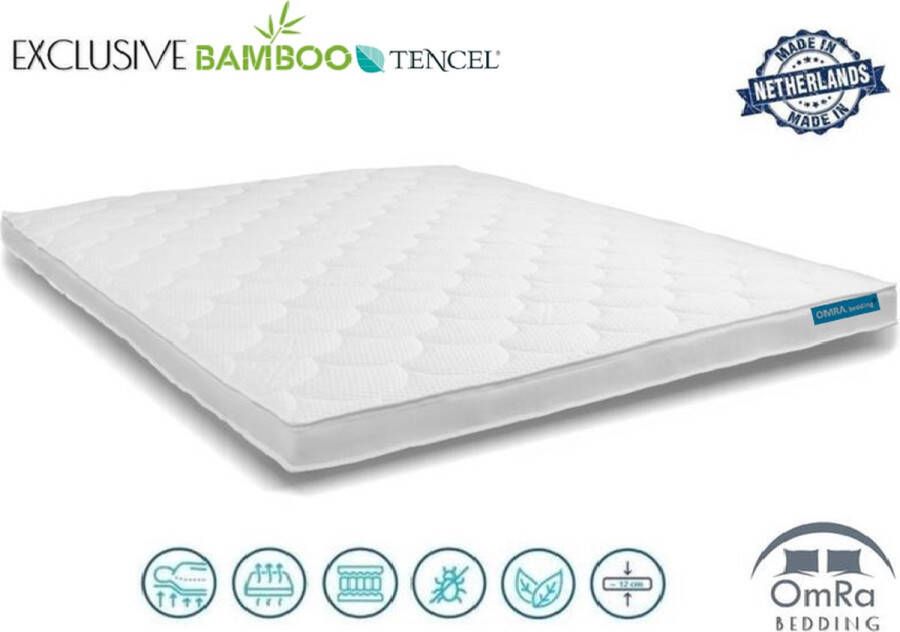 OmRa bedding scandic Bamboe luxe zone pocket latex matras 24 cm dik Ergoline