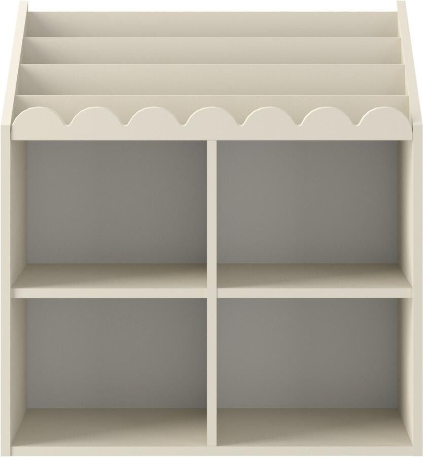 Ona's Furniture Montessori Boekenkast Kinderboekenkast met vier ruime planken Boekenkast voor kinderen Kinderboekenrek Boekenplank Speelgoedrek Beige 33x71 cm Montessori bookcase Children s bookcase with four spacious shelves - Foto 2