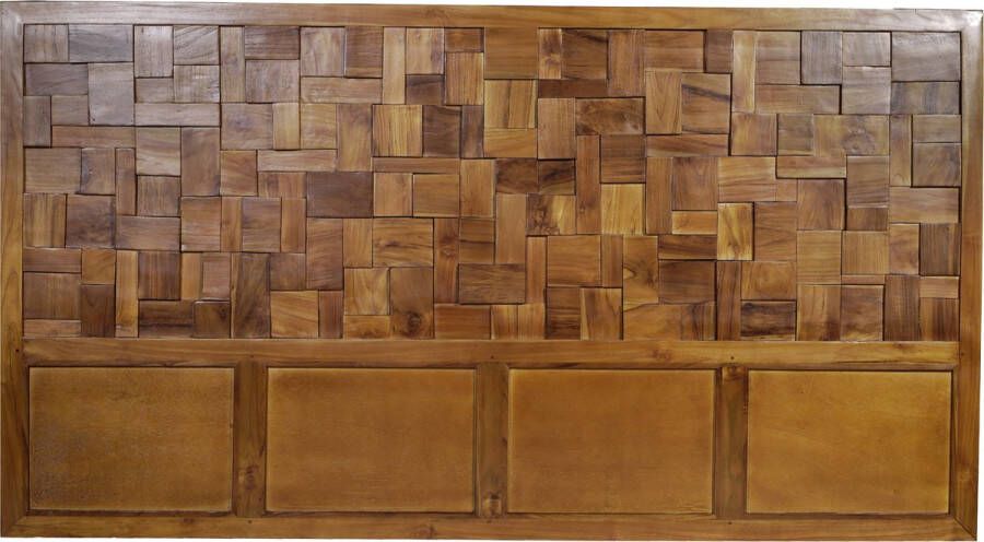 One Oak Bed Hoofdeinde 220 00x5 00x120 00 cm Natuurlijk Hout - Foto 1