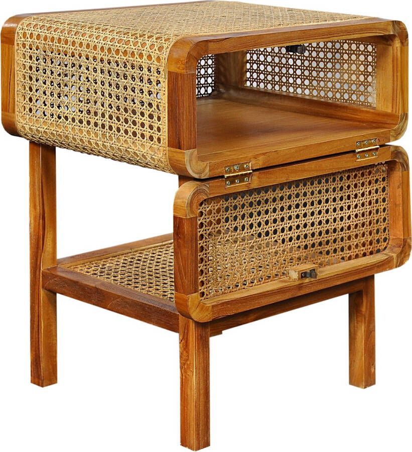 One Oak Nachtkastje 48 00x45 00x60 00 cm Natuurlijk Rotan