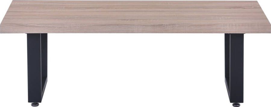 One Oak Salontafel 120 00x60 00x40 00 cm Naturel blad zwart frame Eikenhout