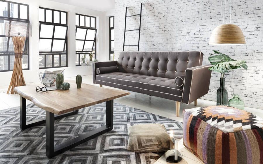 One Oak Salontafel 120 00x80 00x45 00 cm plaat antieke afwerking geschilderd en gewaxt frame antiek zwart Metaal