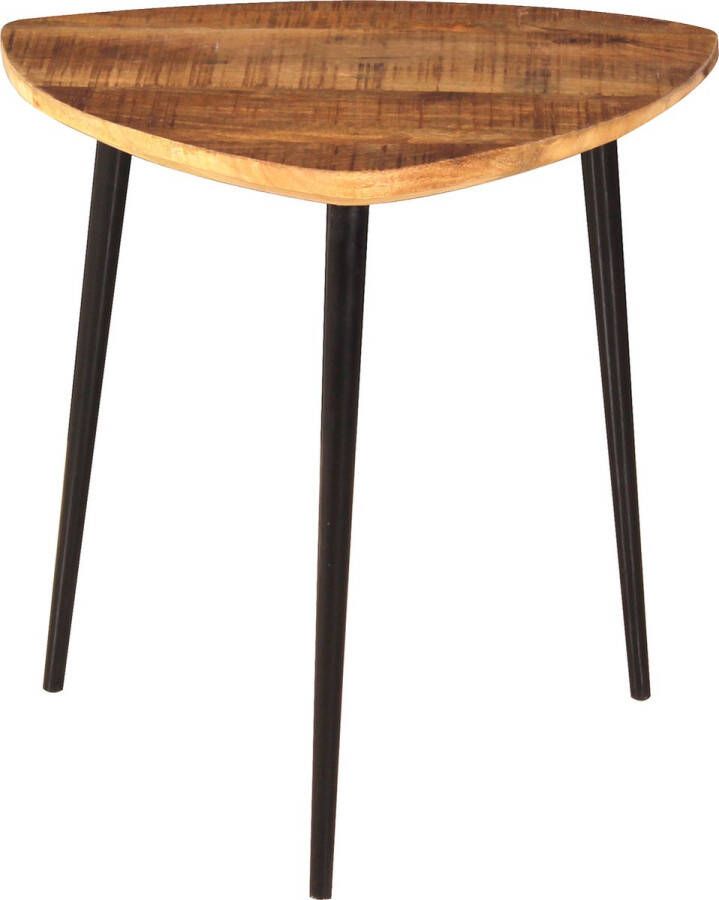 One Oak Salontafel 54 00x49 00x41 00 cm Natuurlijk zwart Mangohout