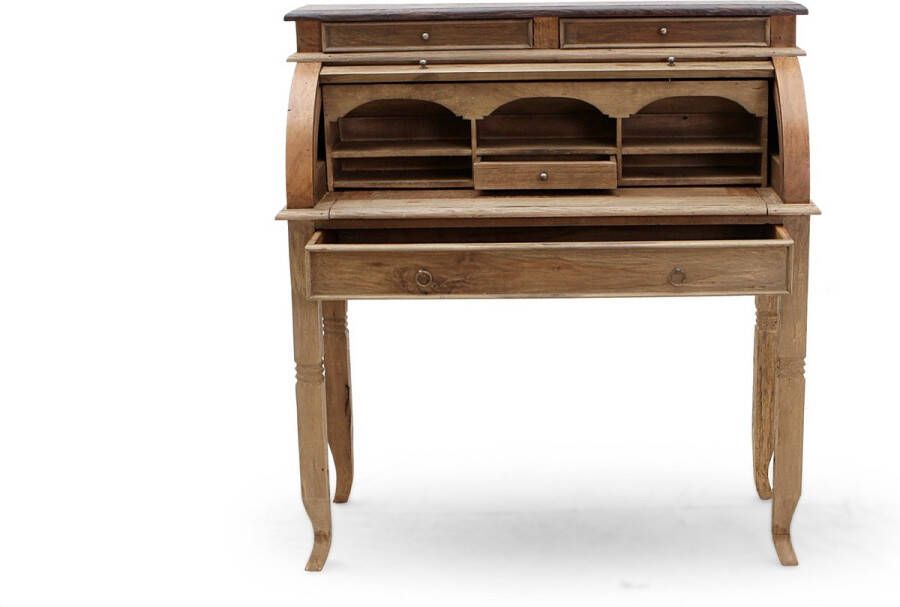 One Oak Secretaire 100 00x41 00x106 00 cm Natuurlijk plaat koloniaal gekleurd Hout - Foto 2