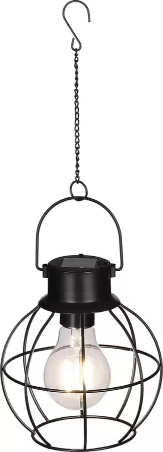 Oneiro s Luxe Dominic solar lamp zwart H22xD14 cm op Zonneenergie Warm wit Tuinverlichting Lichtsnoer voor buiten zwart prikspot zonne-energie – LED – zomer – tuinverlichting – solarlamp