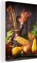OneMillionCanvasses Canvas Schilderij Groente Fruit Rustiek Tafel 40x60 cm Wanddecoratie - Thumbnail 1
