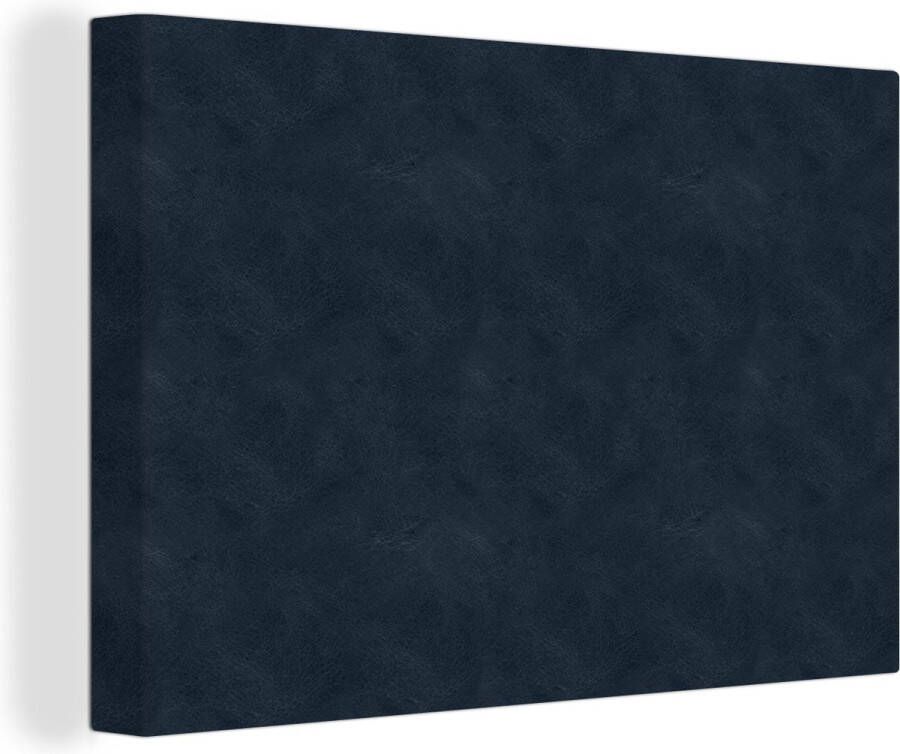 OneMillionCanvasses Canvas Schilderij Leer Blauw Dierenhuid 150x100 cm Wanddecoratie