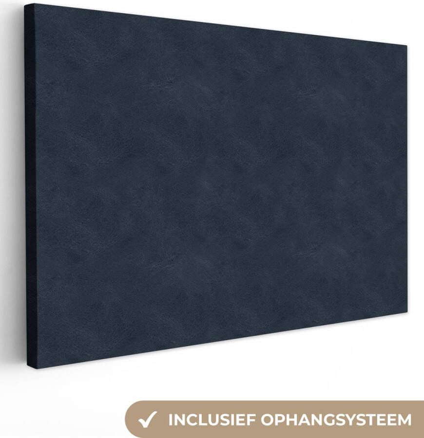 OneMillionCanvasses Canvas Schilderij Leer Blauw Dierenhuid 60x40 cm Wanddecoratie