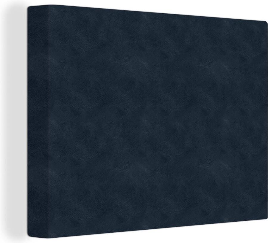OneMillionCanvasses Canvas Schilderij Leer Blauw Dierenhuid 80x60 cm Wanddecoratie - Foto 2