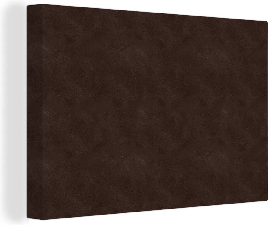 OneMillionCanvasses Canvas Schilderij Leer Bruin Dierenhuid 30x20 cm Wanddecoratie