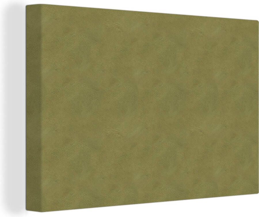 OneMillionCanvasses Canvas Schilderij Leer Groen Dierenhuid 120x80 cm Wanddecoratie