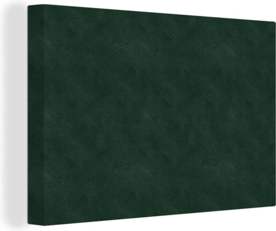 OneMillionCanvasses Canvas Schilderij Leer Groen Dierenhuid 150x100 cm Wanddecoratie