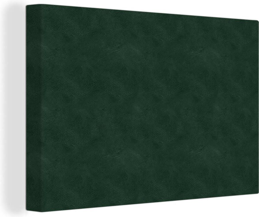 OneMillionCanvasses Canvas Schilderij Leer Groen Dierenhuid 150x100 cm Wanddecoratie