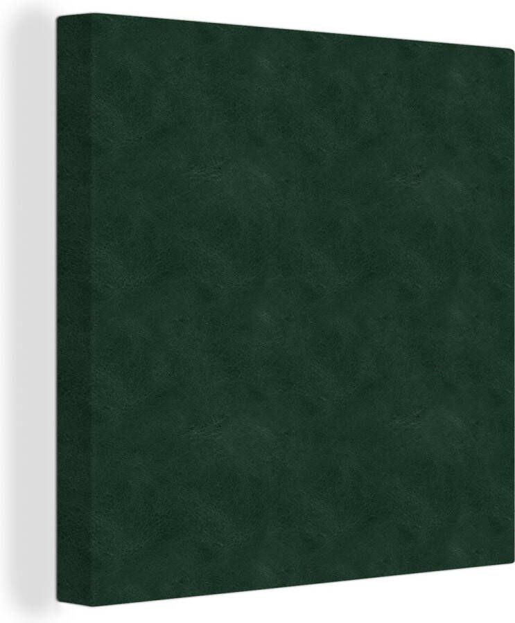 OneMillionCanvasses Canvas Schilderij Leer Groen Dierenhuid 90x90 cm Wanddecoratie