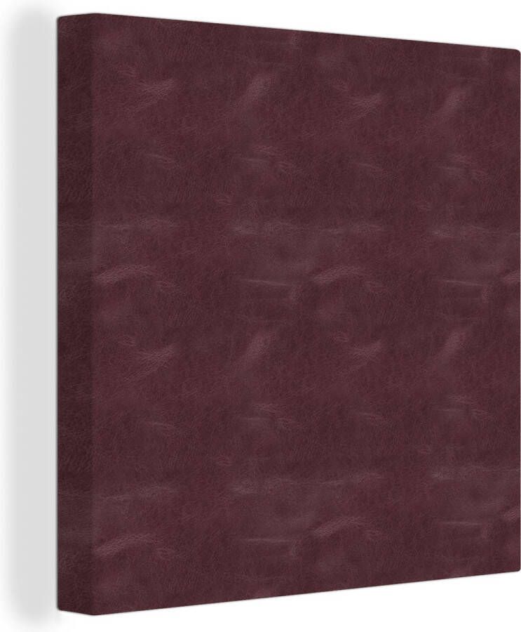 OneMillionCanvasses Canvas Schilderij Leer Roze Dierenhuid 20x20 cm Wanddecoratie